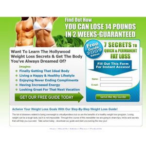 Weight Loss Squeeze Page