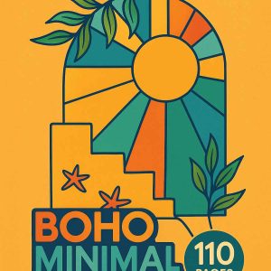 Boho Minimal – 110 Clean & Stylish Coloring Pages