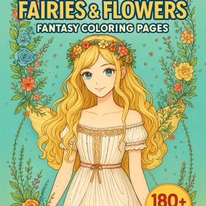 Enchanted Fairies & Flowers – 180+ Fantasy Coloring Pages