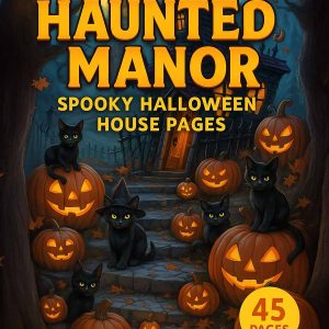 Haunted Manor – 45 Spooky Halloween House Pages