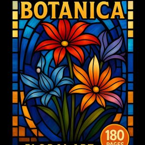 Stained Glass Botanica – 180 Floral Art Pages