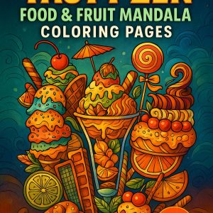 Tasty Zen – 115 Food & Fruit Mandala Coloring Pages