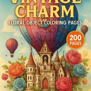 Vintage Charm – 200 Floral Object Coloring Pages