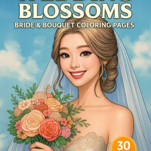 Wedding Blossoms – 30 Bride & Bouquet Coloring Pages