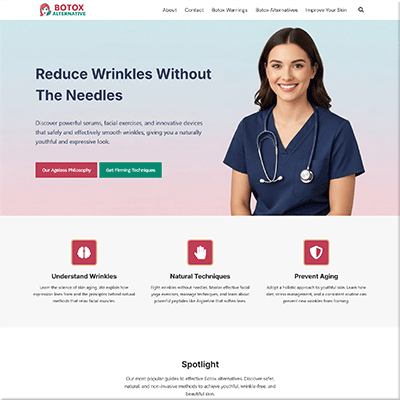 Turnkey Botox Alternative Website Package