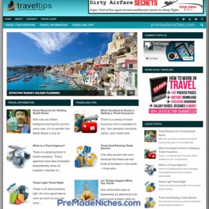 Unique Ready-made Travel Niche Blog