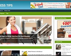 Fitness Tips Ready Made Blog with a Unique eBook