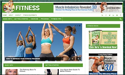 High Quality Ready Made Fitness Blog with eBook