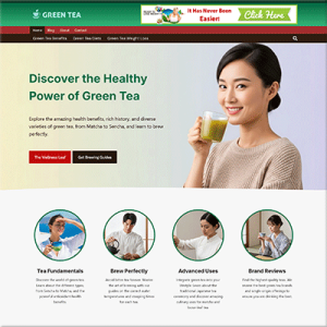 Done for You Green Tea Benefits Website Package