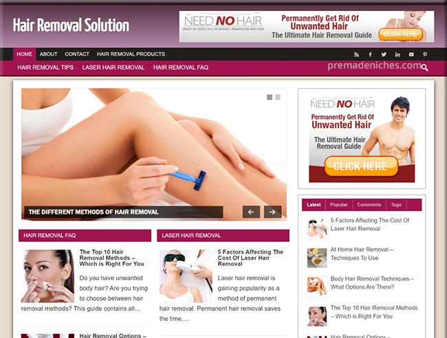Ready to Go Hair Removal Solutions Website