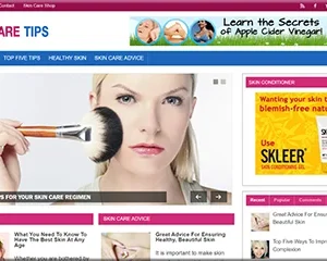 Skincare Tips Ready Made Site with Beautiful Theme