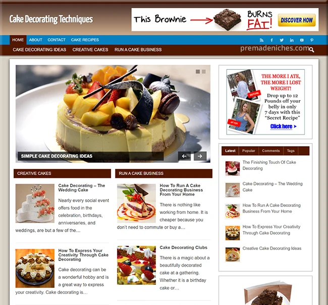 Professional Cake Decorating Website