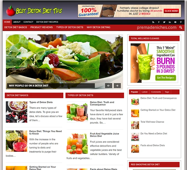 Ready Made Detox Diet Website