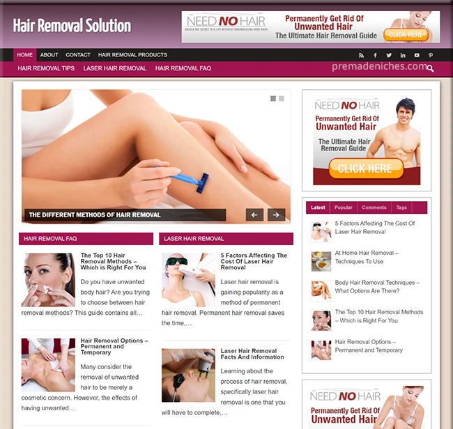 Ready to Go Hair Removal Solutions Website