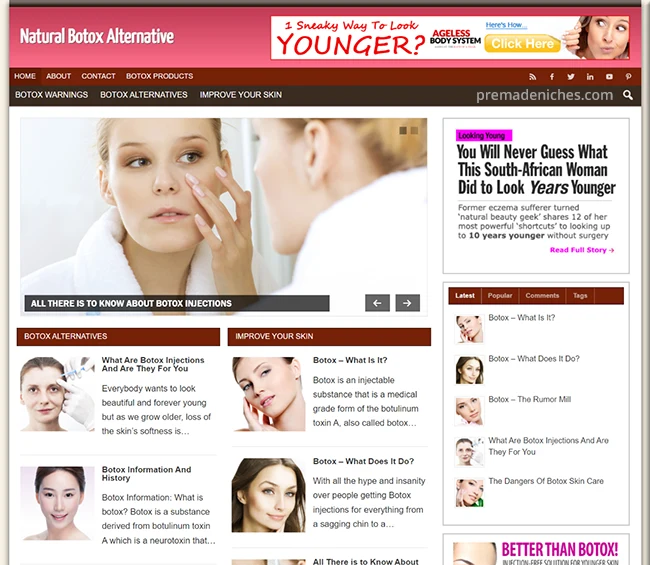 Turnkey Botox Alternative Website