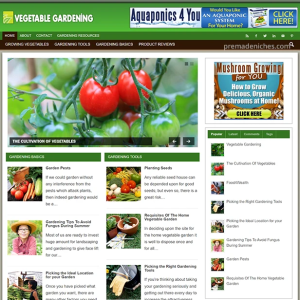 Turnkey Vegetable Gardening Website
