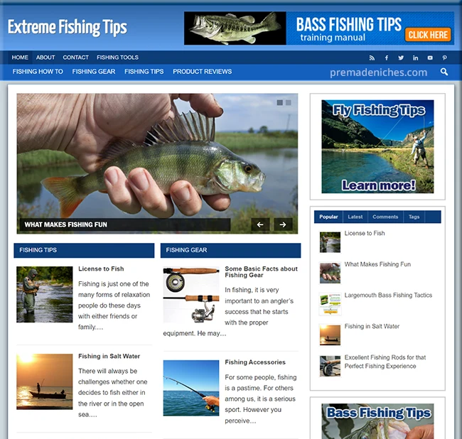 Ready to Go Extreme Fishing Website