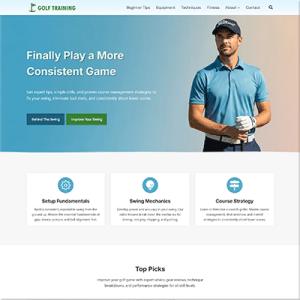 The Complete Golf Improvement Website Package