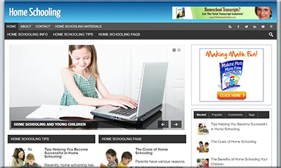 Pre Made Home Schooling Blog with a Special Price