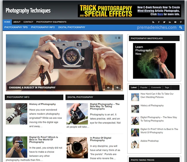 Ready Made Photography Tips Website