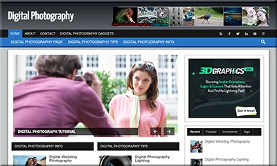 Digital Photography Premade Blog with Beautiful Theme