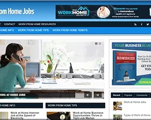 Premade Work Home Jobs Blog with a Beautiful Theme