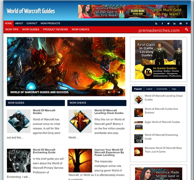 Ready Made WoW Guide Website