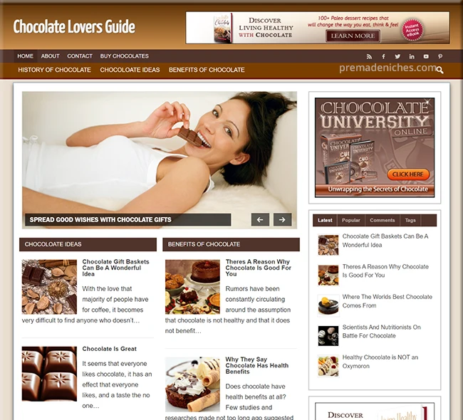 Done for You Chocolate Lover's Website