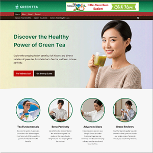 Done for You Green Tea Benefits Website Package