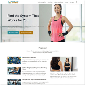 Turnkey Weight Loss Systems Website Package