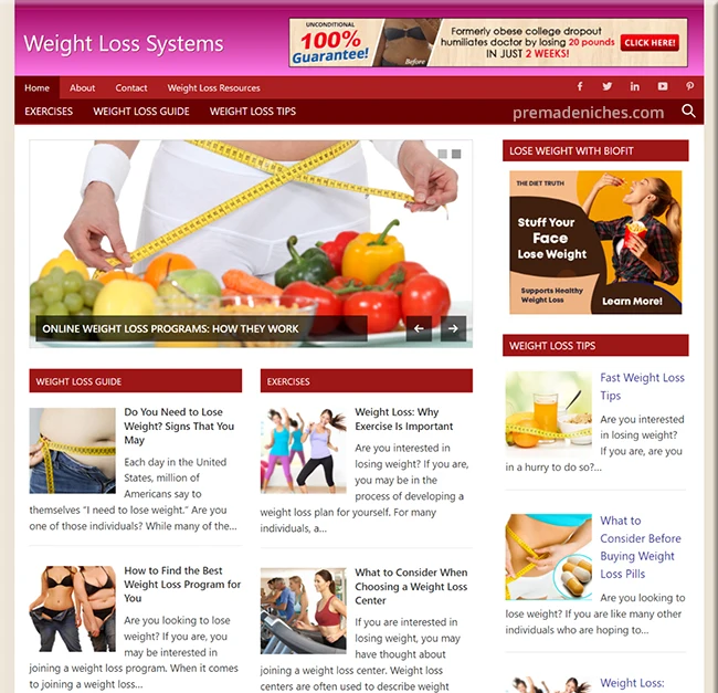 Turnkey Weight Loss Systems Website