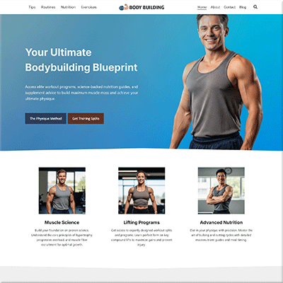 Done for You Body Building Website Package
